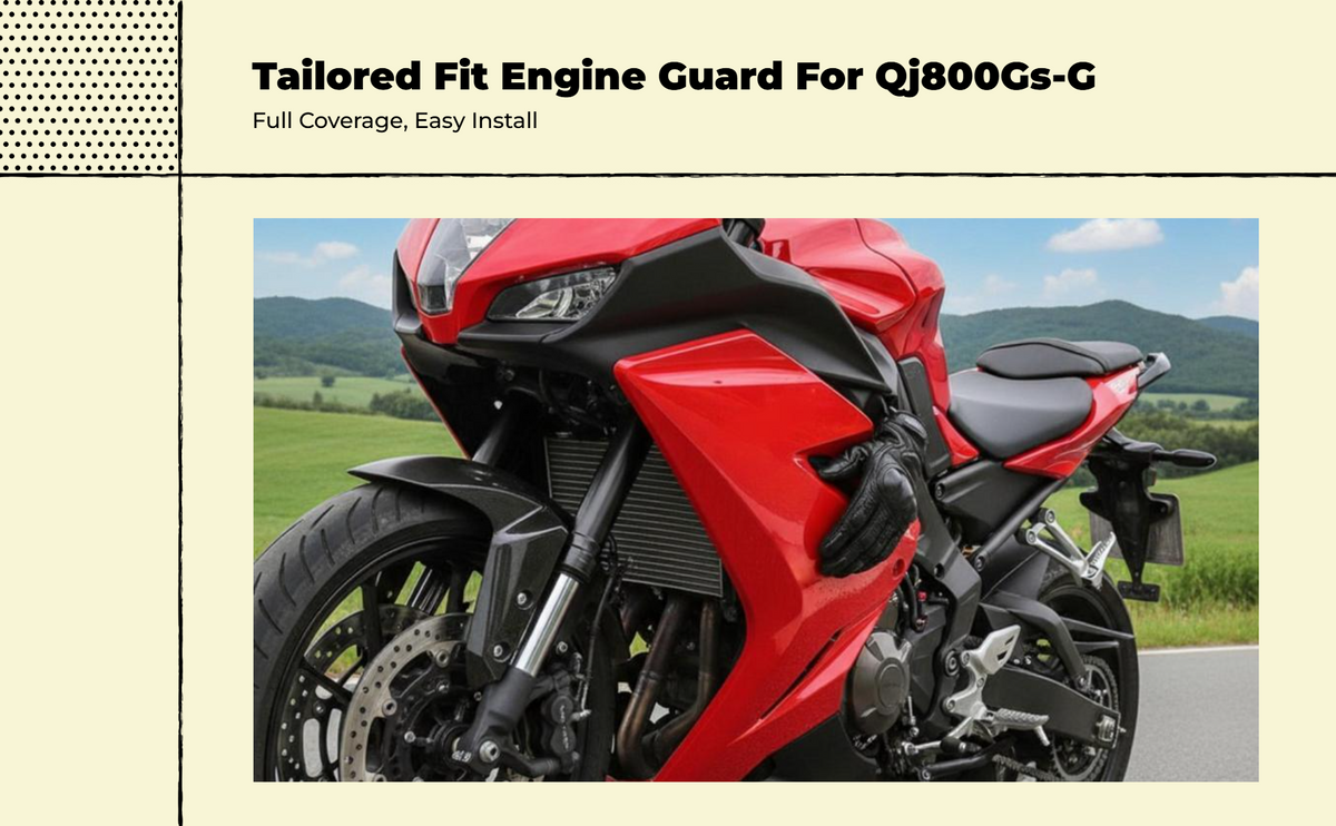 QJ800GS-G aluminum engine guard, easy install