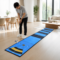Putter Mat, Golf Practice Equipment, 50×300cm, Rectangular, Indoor Practice, Distance Sense Master