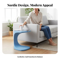 S-Shaped End Table Nordic Design S-Shaped Accent Table Creative Shape for Office