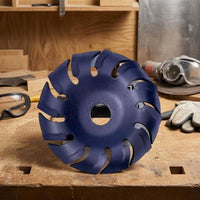 Angle Grinder Wood Carving Disc Dark Blue Wood Shaping Disc Versatile Use