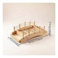 Sushi Bridge Platter Japanese Design Wooden Arch Plate for Chefs