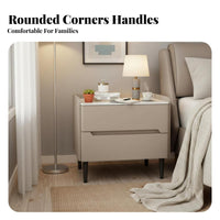 Nightstand with Drawers long-lasting Construction 2-Drawer End Table Easy Assembly