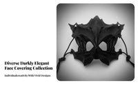 Mythological Design Demonic creature Halfface covering Intricate features Horror Character face covering Adjustable Strap Costume Accessory for Halloween fans, Cosplayers, Adults, Cosplay festivitys, Stage Performances, fancy dress ball Balls, Nightclubs