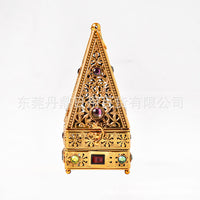 Plug-in Middle Eastern Incense Burner, Metal, Ornate Design, EU Plug