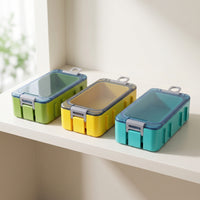 3 Pieces Compact Tackle Storage Box with Transparent Lid Portable Lure Box with Latch Closure Organized Lure Organizer Translucent for Travel