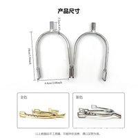 Crystal-Decorated Metal Spurs in Gold or Silver, Model SP6107ZR, for Riding
