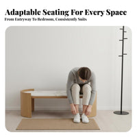 Fabric Top Entryway Stool Nordic design Upholstered Bench multi-functional Use Modern Design for Homeowners, Renters