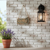 Angel Welcome Plaque Rustic Design Fairy Welcome Sign 3D Embossed Details