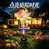 Solar-Powered LED Windmill Garden Light, Waterproof, Outdoor Decoration