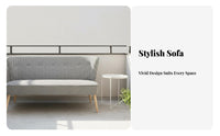High-Resilience padding Armless 2-Seater Sofa long-lasting Construction Armless Two-Seater Settee Minimalist Design Upholstered Bench Space-Saving for Shop Owners, Apartment Dwellers, Homeowners, Living Room, Bedroom, Small Spaces, Lounge Area