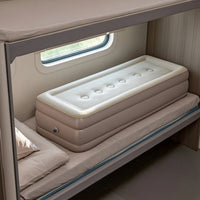 Train Berth Extension Manual-Inflation Train Berth Mattress Padded Inflatable Mattress with Pump for Families