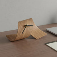 Minimalist Wood Grain Clock Abstract Wave Clock Home Decor for Office, Bedroom