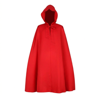 Hooded Cape Medieval Costumes, Wizard Costume Hooded Cloak, Maxi Cape for Fancy  #variant:S