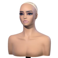 假发模特头欧美肤色假人头模帽子展示非洲模型头半身PVCMannequin