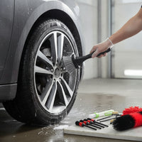 12 Pieces Microfiber Car Detailing Brush Set Professional Automotive Cleaning Brush Kit Long Handle Car Wash Kit with Glove Water Absorption