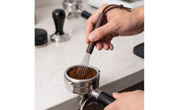 Comfortable Grip Espresso Stirrer with Leather Handle Food-Grade WDT Tool Long-Lasting Coffee Needle Stirrer Ergonomic for Baristas