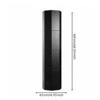 Corner Shoe Storage Organizer Rotating Shoe Cabinet Spinning Shoe Tower Storage Tower with Cold-rolled Steel and Adjustable Shelves Suitable for Entryway Hallway Living Room