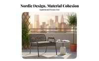 Woven Armchair Waterproof Garden Sofa Nordic Design Minimalist for partners, Adults, rearyard, Porch, Deck