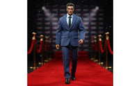 Tailored Pinstriped Suit Set Woven Texture 1/6 Scale Suit Set Slim Cut 30 Cm Doll Outfit Fitted