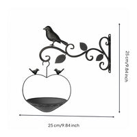 Wall-Mounted Bird Feeder Scrollwork Wall Mounted Bird Feeder Foliage Accents