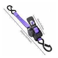 Retractable Cargo Strap Instant-Release Cargo Strap with Hooks Heavy Duty Straps for Car