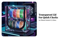 Two-Level Double-Layer Filament Cabinet Metal Frame Zipper Filament Storage Box Clear Cover