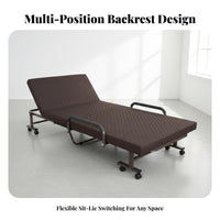 Single Person Nap Cot Foldable Design Folding Bed Portable Space-Saving for Office Workers, Students, Home, Hospital, Guest Room