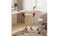 Wheeled Garbage Can with Lid 360° Rotating Wheels Tall Trash Can with Legs