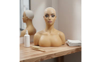 Shoulder Mannequin Bust with Shoulders Female Mannequin Head Female Hairpiece Stand Salon Owners