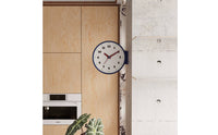 Silent Sweep Movement Corner Wall Clock Space-Saving Double Sided Corner Clock Battery Operated for Living Room, Hallway, Kitchen