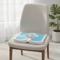 Gel Seat Cushion Pressure-Relief Seat Cushion with Cutout Ergonomic Contoured for Drivers