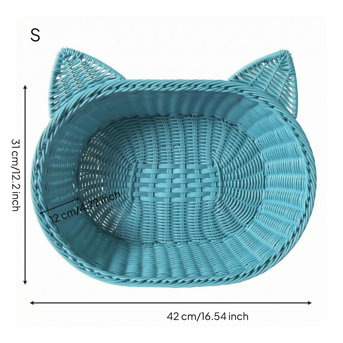 Oval Pet Basket Bed Washable Handwoven Pet Basket Bed Easy to Clean
