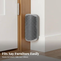 Collects Loose Hair Wall Corner Cat Massager Reduces Shedding Wall Corner Cat Brush Softer Bristles for Cats, Cabinet Corners, Indoors, Home