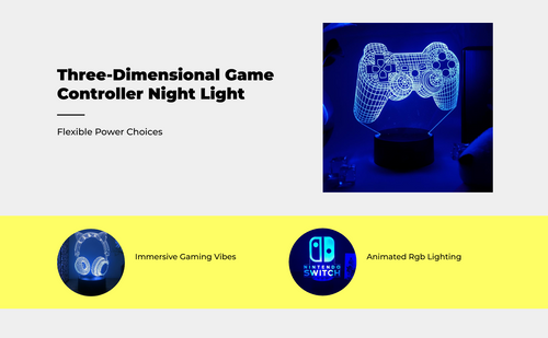 RGB Gaming Desk Light Controller, Color-Changing Night Decor