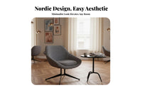 Upholstered Barrel Chair Nordic Design Indoor Furniture Golden Metal Legs for Interior Designers, Business Owners, Cafe, Reception Area, Living Room