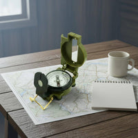 Compass Foldable Folding Compass Navigation Tool Degree Graduations Carrying Loop