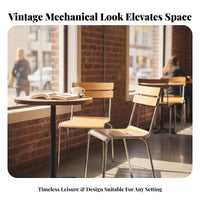 Slatted Back Dining Chair Long-Lasting Construction Slat Back Side Chair Sturdy