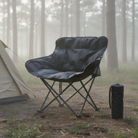 Foldable Design Padded Moon Chair Full Head and Neck Support High Back Moon Chair Ergonomic Adjustable Outdoor Lounger Stable Wide Base for Fishing
