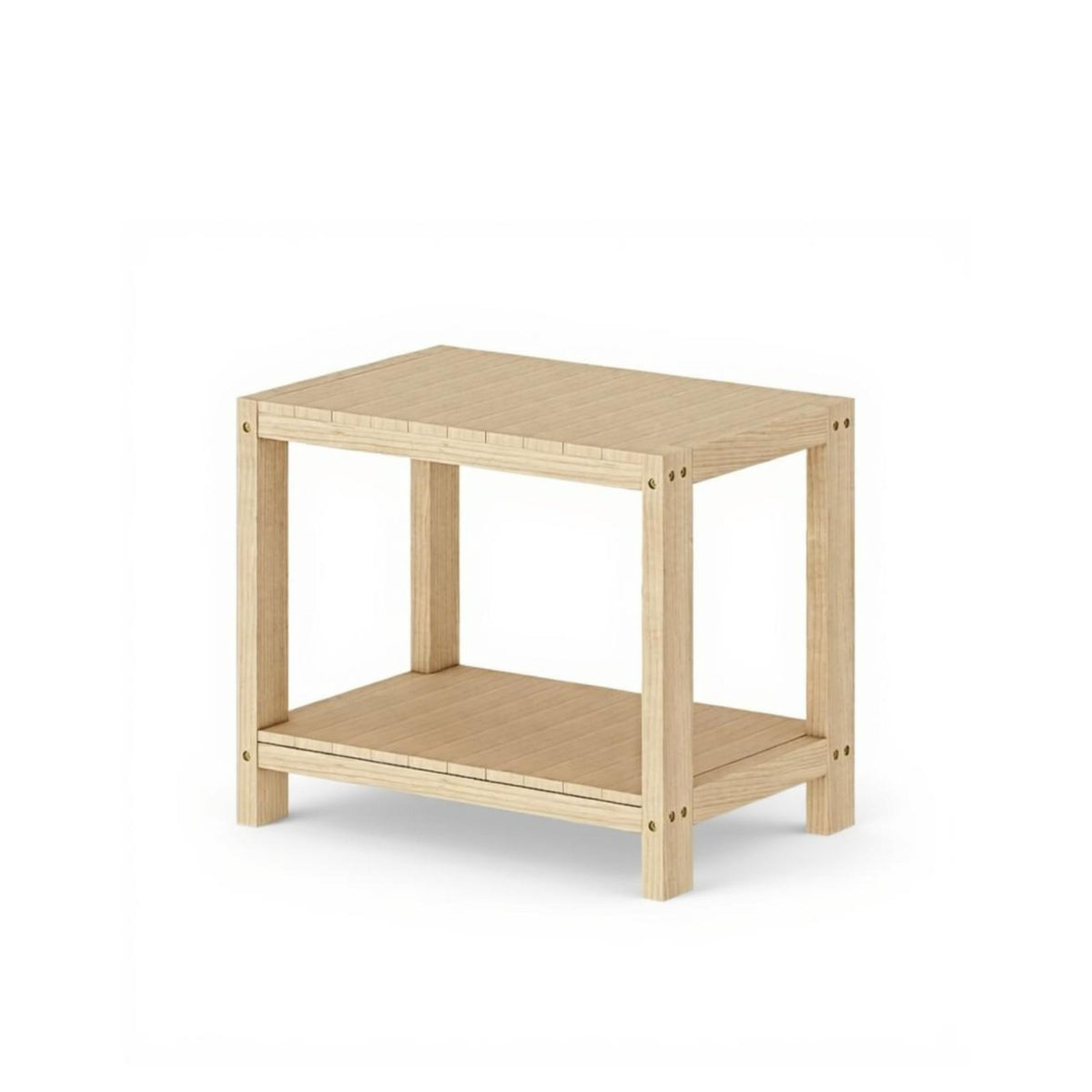 Solid Wood Storage Shelf, Nordic Organizer, Bedside Table