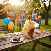 Fuzzy Horse Head Hat Photo Prop Funny Creature Costume Hat for Party
