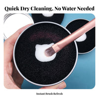 Gentle on Bristles Dry Makeup Brush Cleaner No Water Needed Eyeshadow Brush Cleaning Sponge Quick Clean for Travel, Dressing Table, Bathroom