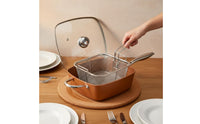 Versatile Cooker Large Capacity Versatile Cookware Set Easy to Clean Nonstick Cooking Pan with Accessories for Beginner Cooks, Students