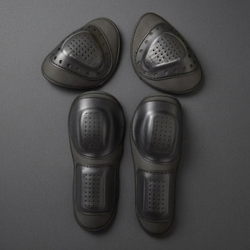 4 Pieces Perforated Motorcycle Elbow Pads Contoured Motorcycle Shoulder Pads Ventilated
