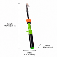 Verdant Childrens Fishing Rod, 1.2m Fishing Set for Kids with Reel & Line, Junior Fishing Kit for Micro Aquatic Animals