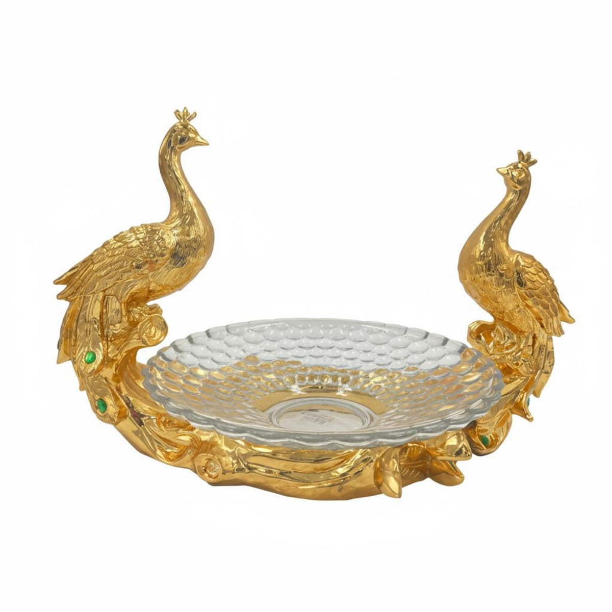 Peacock Fruit Tray European Style Mythical Bird Fruit Tray Decorative Centerpiece Peacock Glass Bowl Stand Bar, Lobby Area