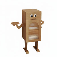 Robot lighting fixture Table Space-Saving Side Cabinet Multi-Functional Drawer Storage for Adults, Kids, Bedroom, Lounge Area