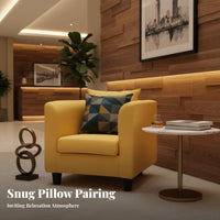 Upholstered Club Chair Space Saving Sofa Minimalist Design Plush Feel Upholstery for Homeowners, Living Room, Office