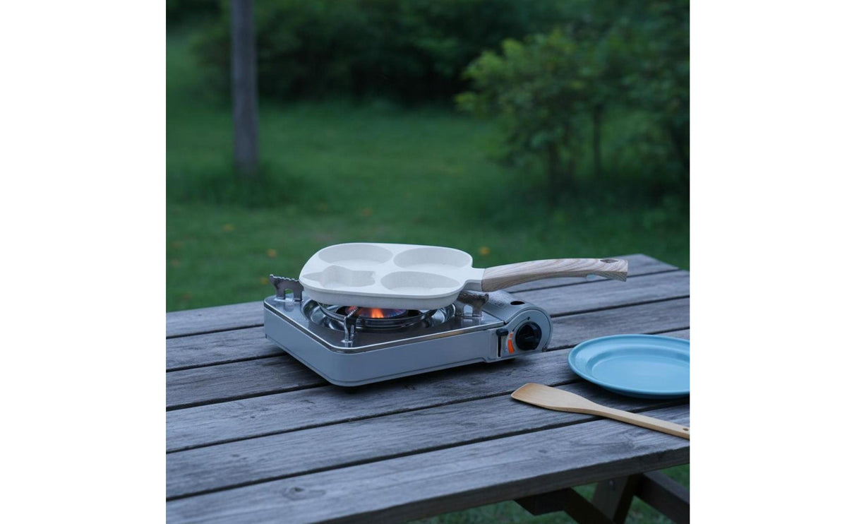 Non-Stick Breakfast Pan PFOA-PFOA-Safe 4-Hole Frying Pan Divided Breakfast Skillet Fun Designs Multi-Section Griddle Dishwasher