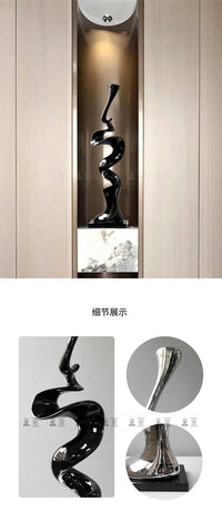 现代简约轻奢腰缠万贯抽象艺术摆件客厅玄关办公室家居装饰工艺品