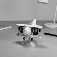 Airplane Flip Timepiece Creative Gift House Decoration for Aviation Enthusiasts